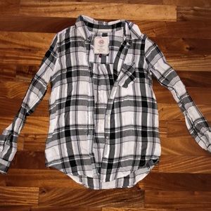 Black and White Plaid Shirt